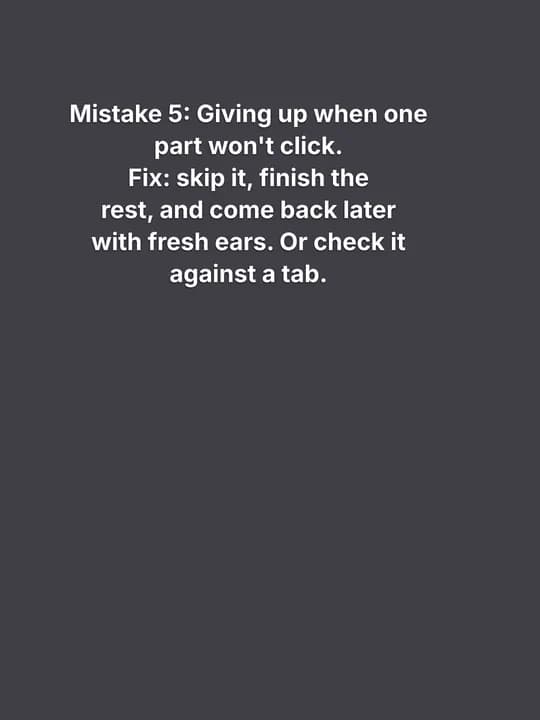 5 mistakes that keep you stuck learning songs by ear, slide 6 of 7