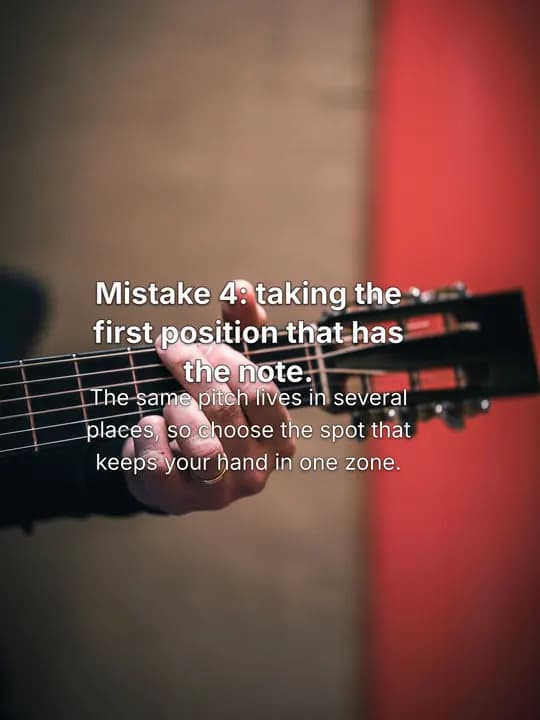 5 mistakes when moving a piano part to guitar, slide 5 of 7